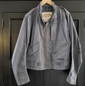 G-Star Men's Charcoal Military Jacket